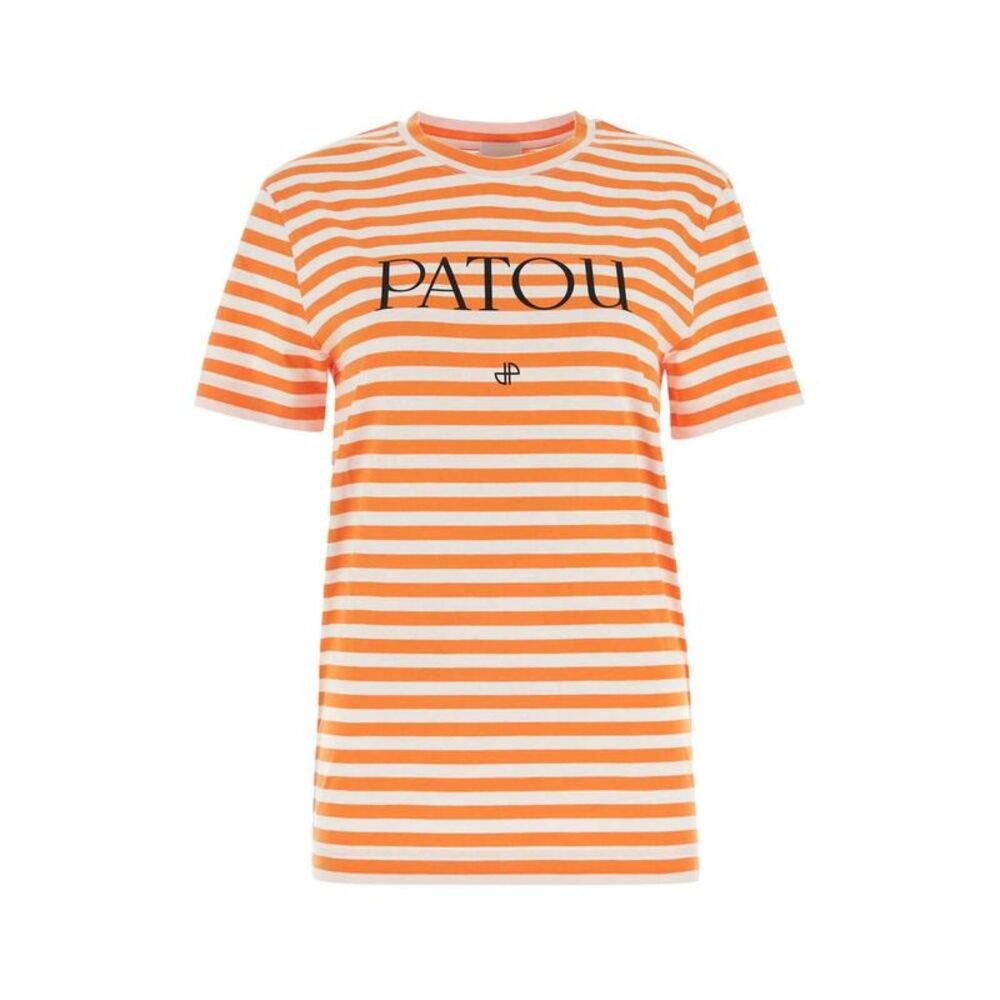 PATOU Striped Cotton T-Shirt Women STRIPPED T-Shirts & Tops